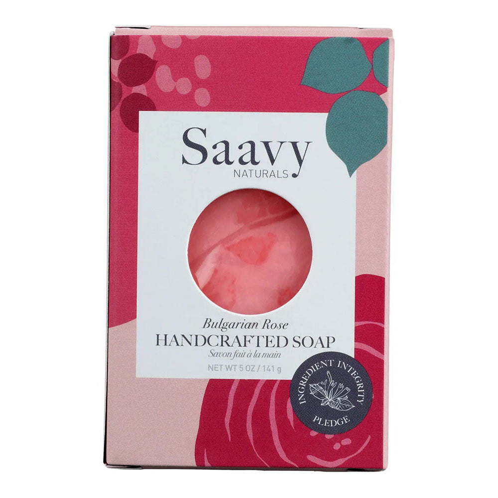 Saavy Naturals Bulgarian Rose Handcrafted Soap, 5 Oz